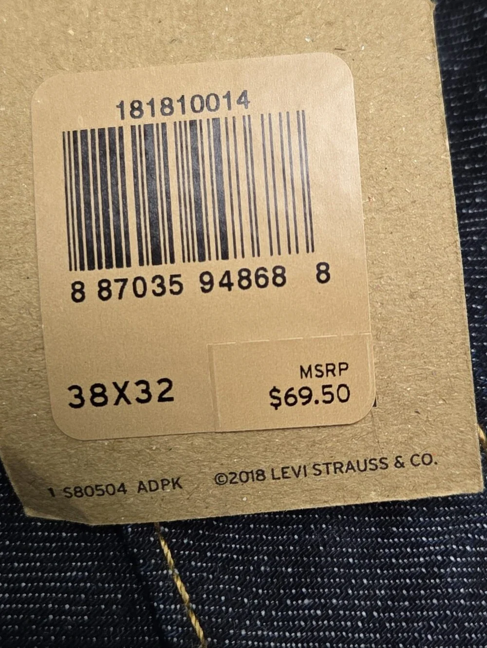 Levi's Jeans Men's 38x32 Athletic Fit Taper 541 Stretch  Blue